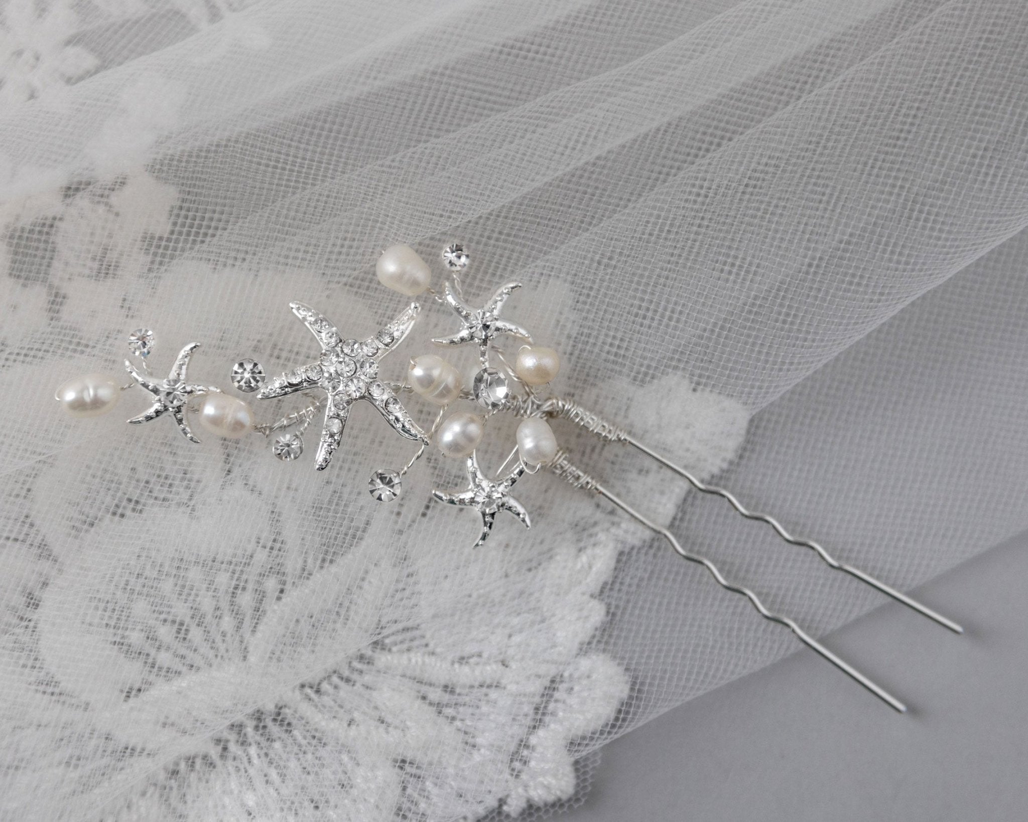 Starfish Beach Bride Hair Pin - Hair Pins - Cassandra Lynne