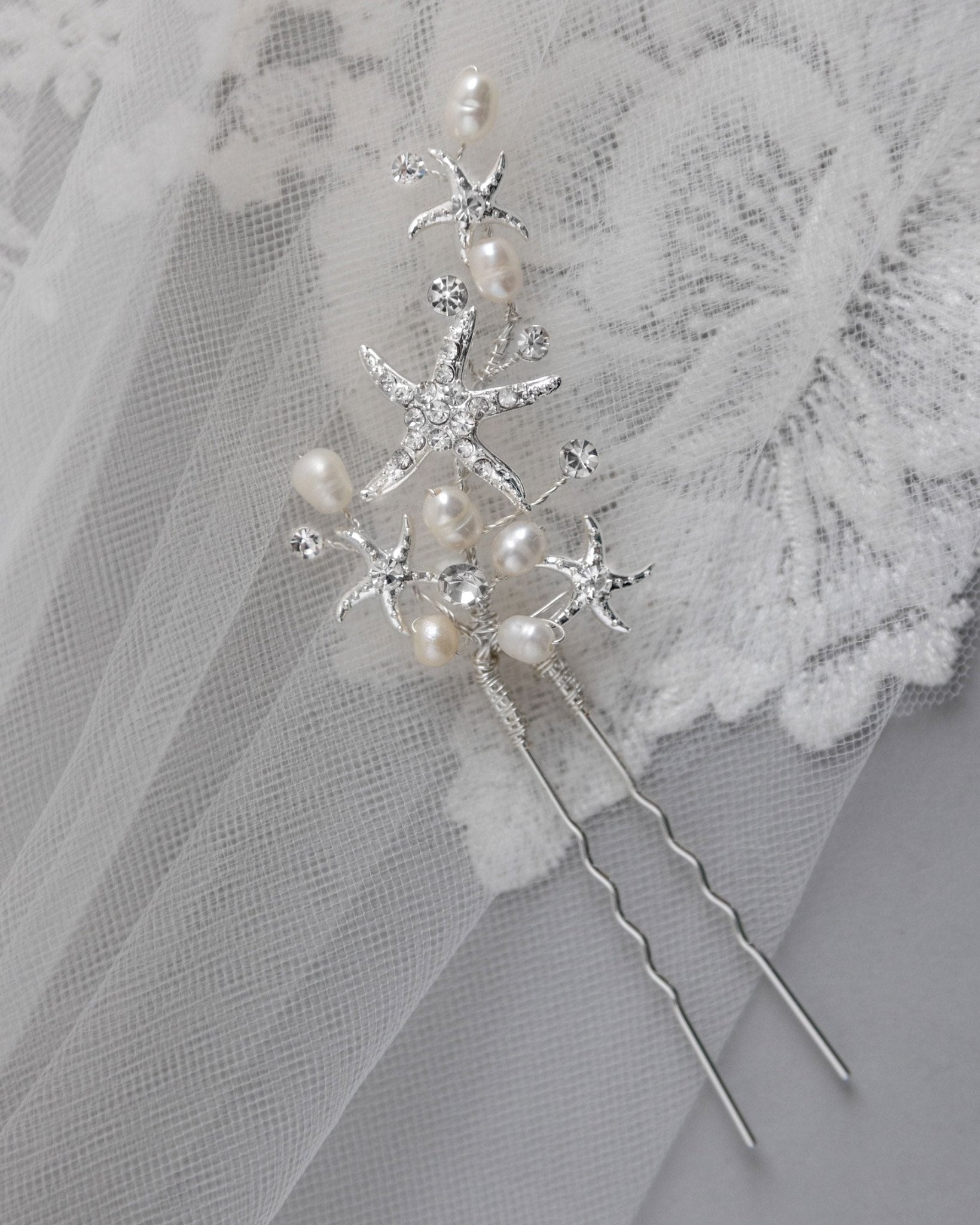 Starfish Beach Bride Hair Pin - Hair Pins - Cassandra Lynne