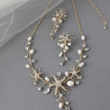 Starfish Wedding Necklace with Pearls - Necklace Set - Cassandra Lynne
