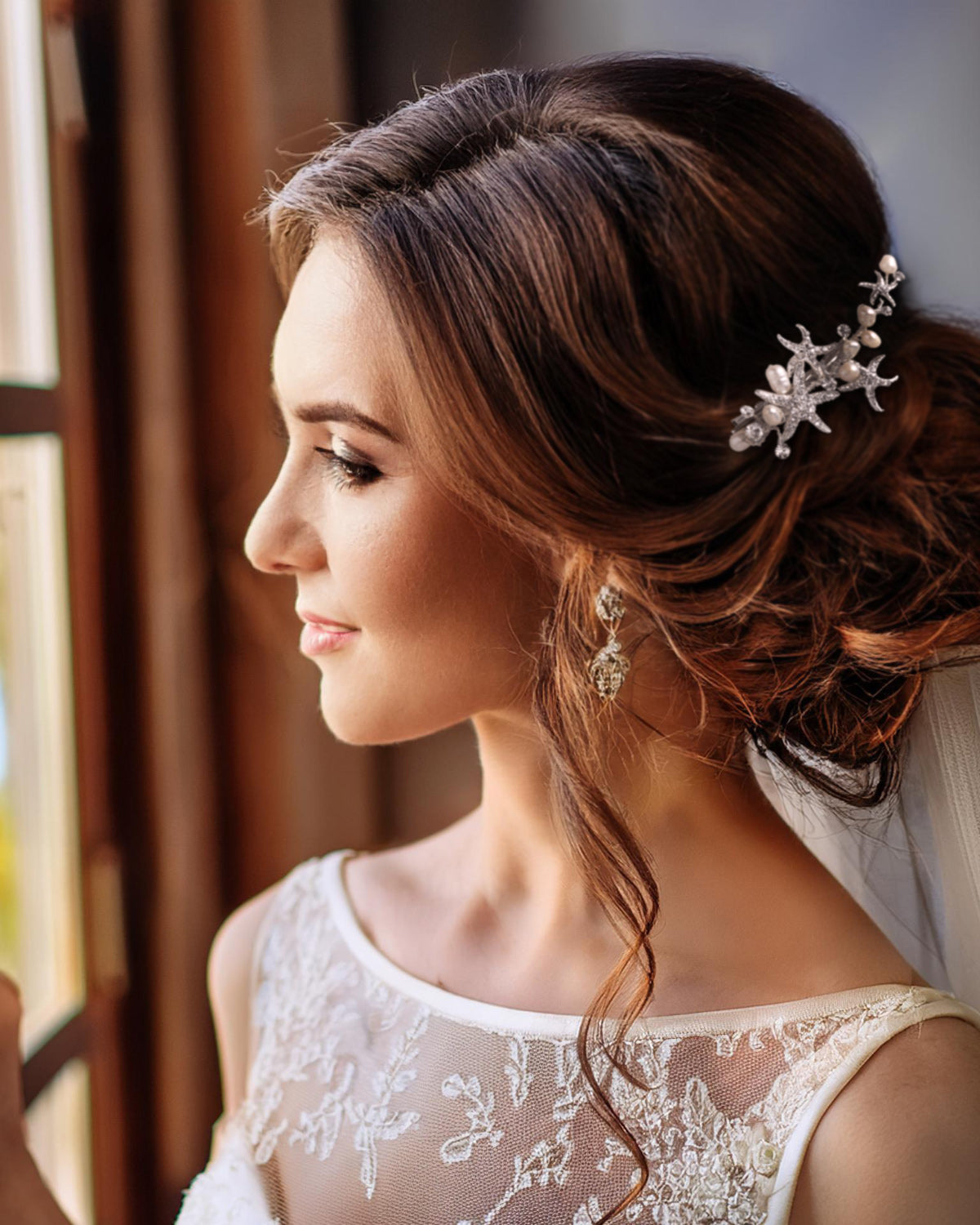 Petite Beach Bride Hair Clip