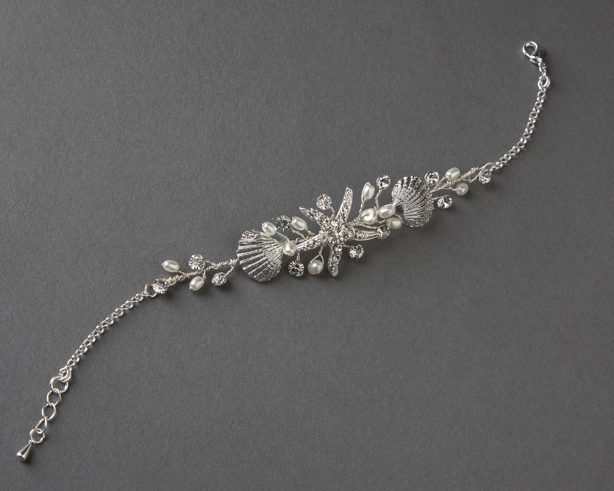 Starfish Bracelet with Shells and Pearls - Cassandra Lynne