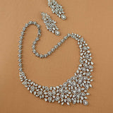 Glamorous Necklace and Earrings of Pear CZ Dubai Style