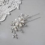 Teardrop Ivory Pearl Flower Hair Pin - Hair Pins - Cassandra Lynne