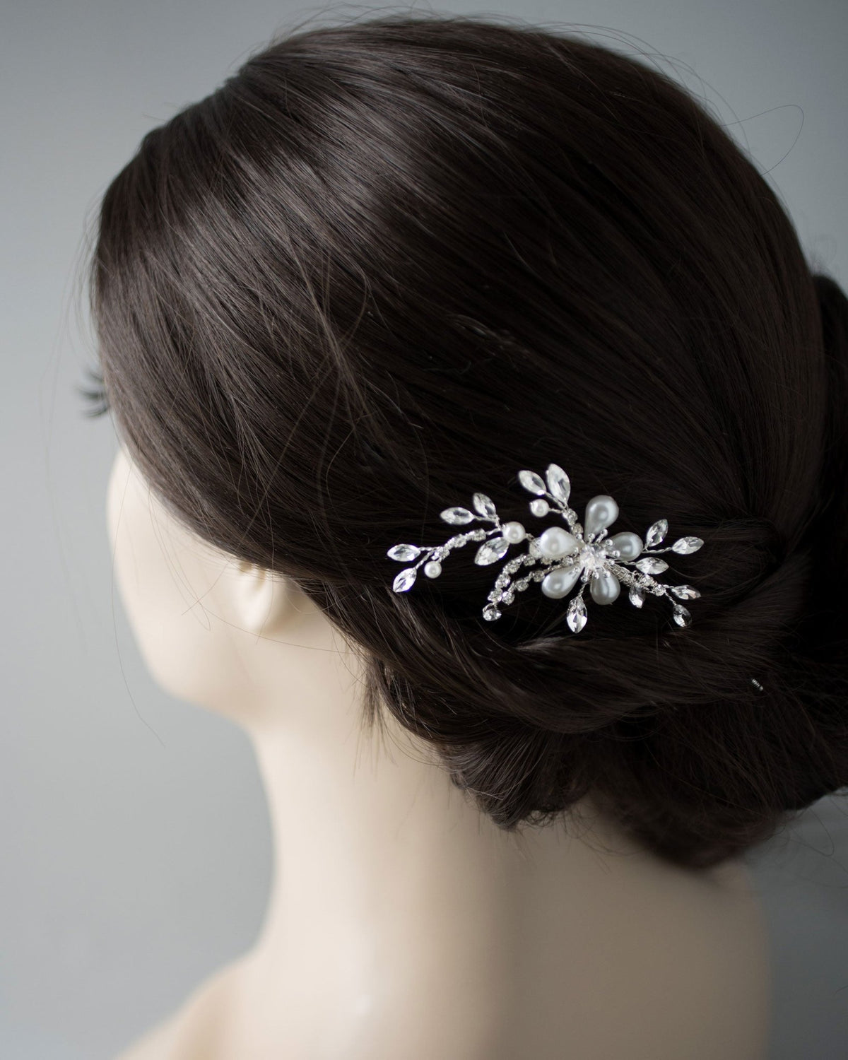 Teardrop Ivory Pearl Flower Hair Pin - Hair Pins - Cassandra Lynne