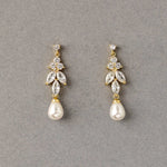 Teardrop Pearl CZ Earrings - Earrings - Cassandra Lynne
