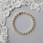 Tennis Bracelet of Marquise Leaf Jewels - Bracelet - Cassandra Lynne