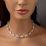 Pearl and crystal necklace on a mannequin