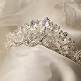 Wedding Tiara of Marquise Jewels and Crystal Beads