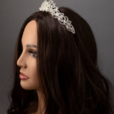 Wedding Tiara of Marquise Jewels and Crystal Beads
