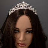 Wedding Tiara of Marquise Jewels and Crystal Beads