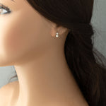 Tiny Pearl Stud and CZ Earrings Gold - Cassandra Lynne