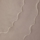 Two Layer Wavy Pencil Edge Bridal Veil Circle Cut - Cassandra Lynne