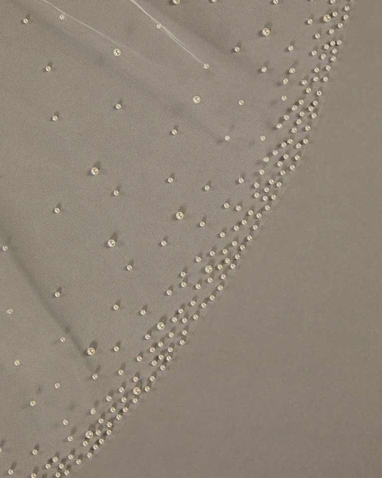Wide Cathedral Veil with Dense Scatter of Pearls