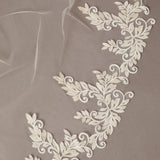 Fingertip Bridal Veil with Venetian Style Appliques - Cassandra Lynne