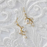 Vine CZ Bridal Earrings - Earrings - Cassandra Lynne