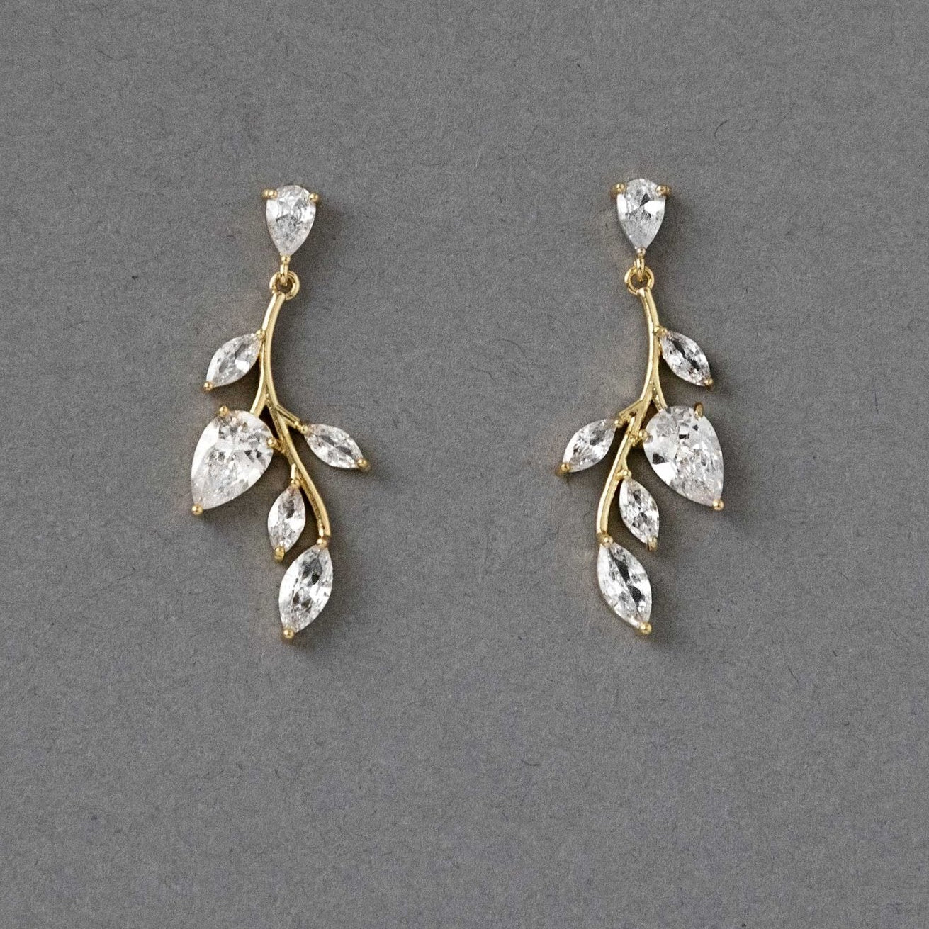 Vine CZ Bridal Earrings - Earrings - Cassandra Lynne