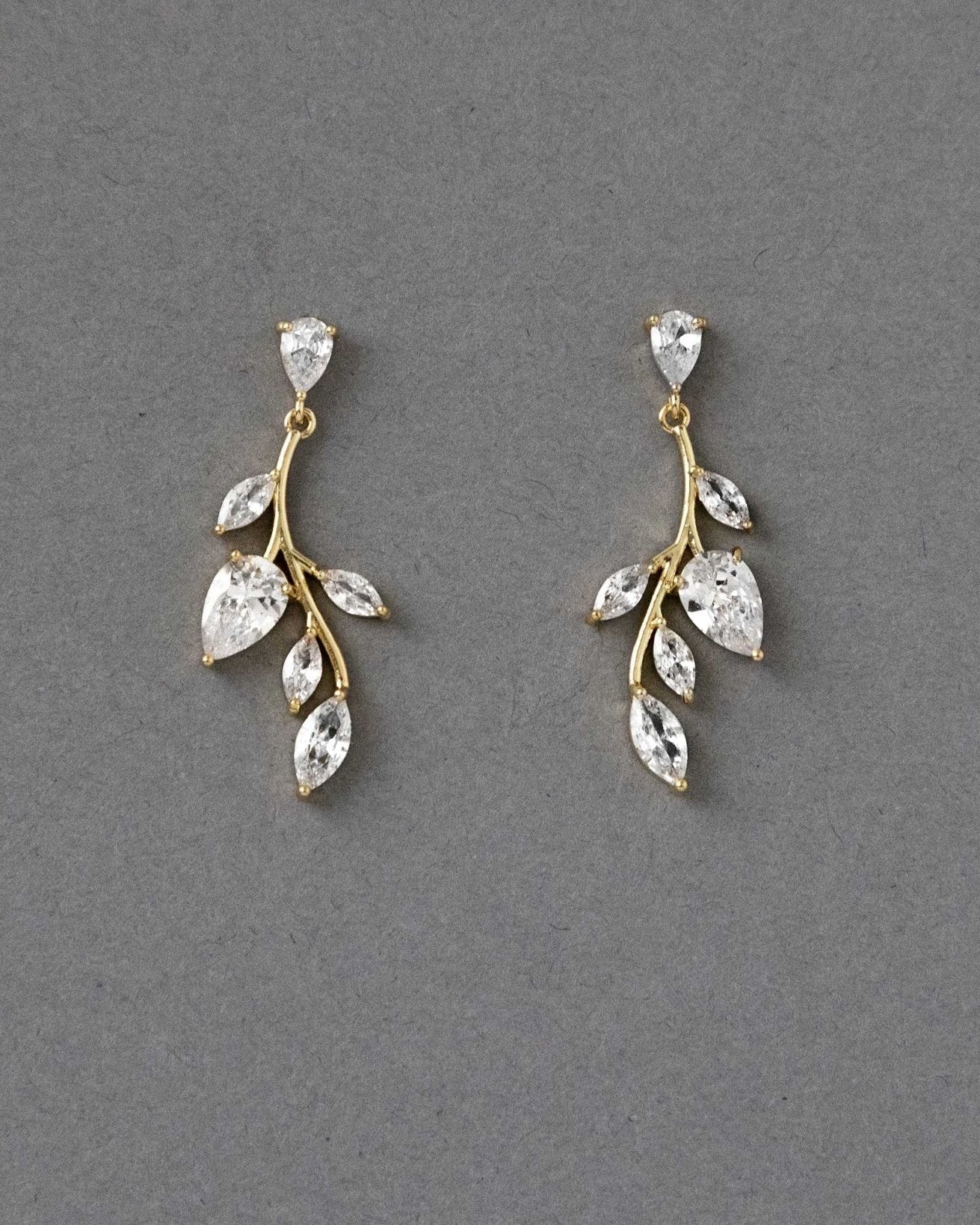 Vine CZ Bridal Earrings - Earrings - Cassandra Lynne
