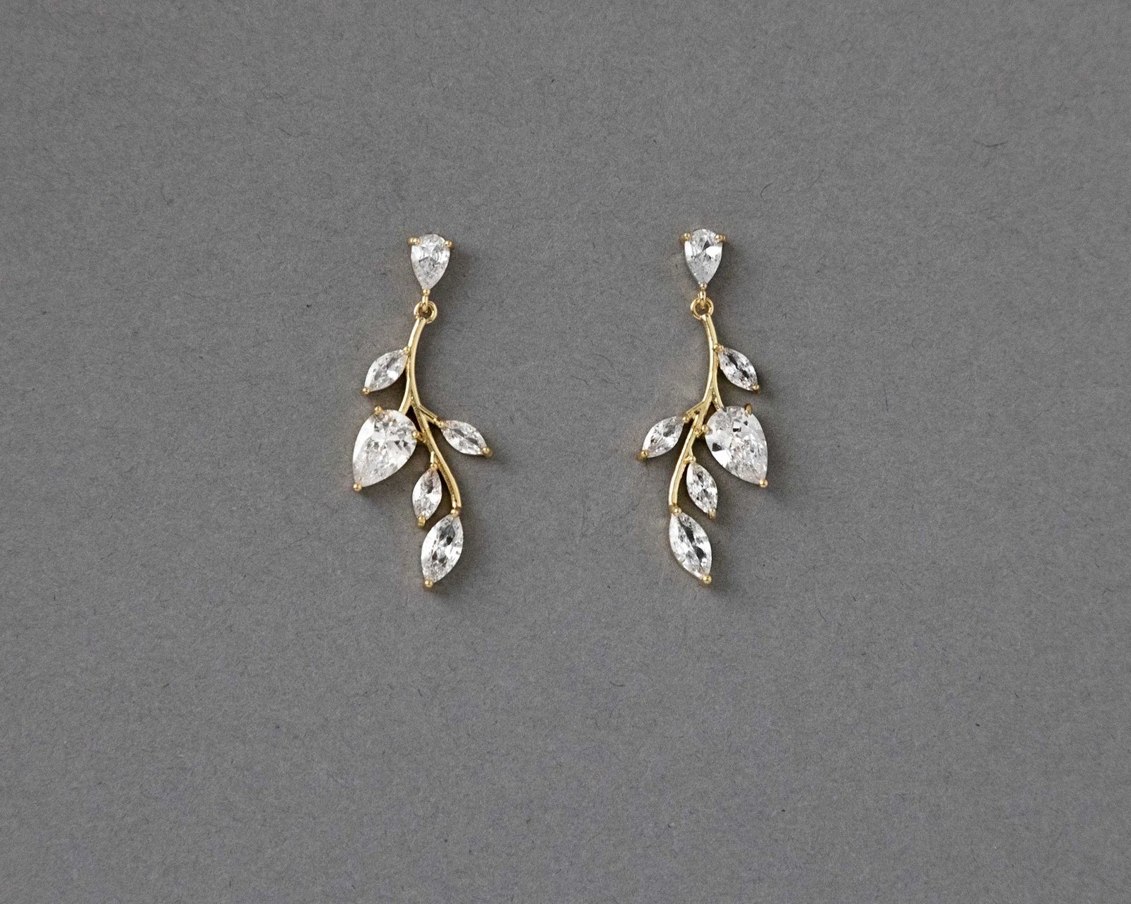 Vine CZ Bridal Earrings - Earrings - Cassandra Lynne