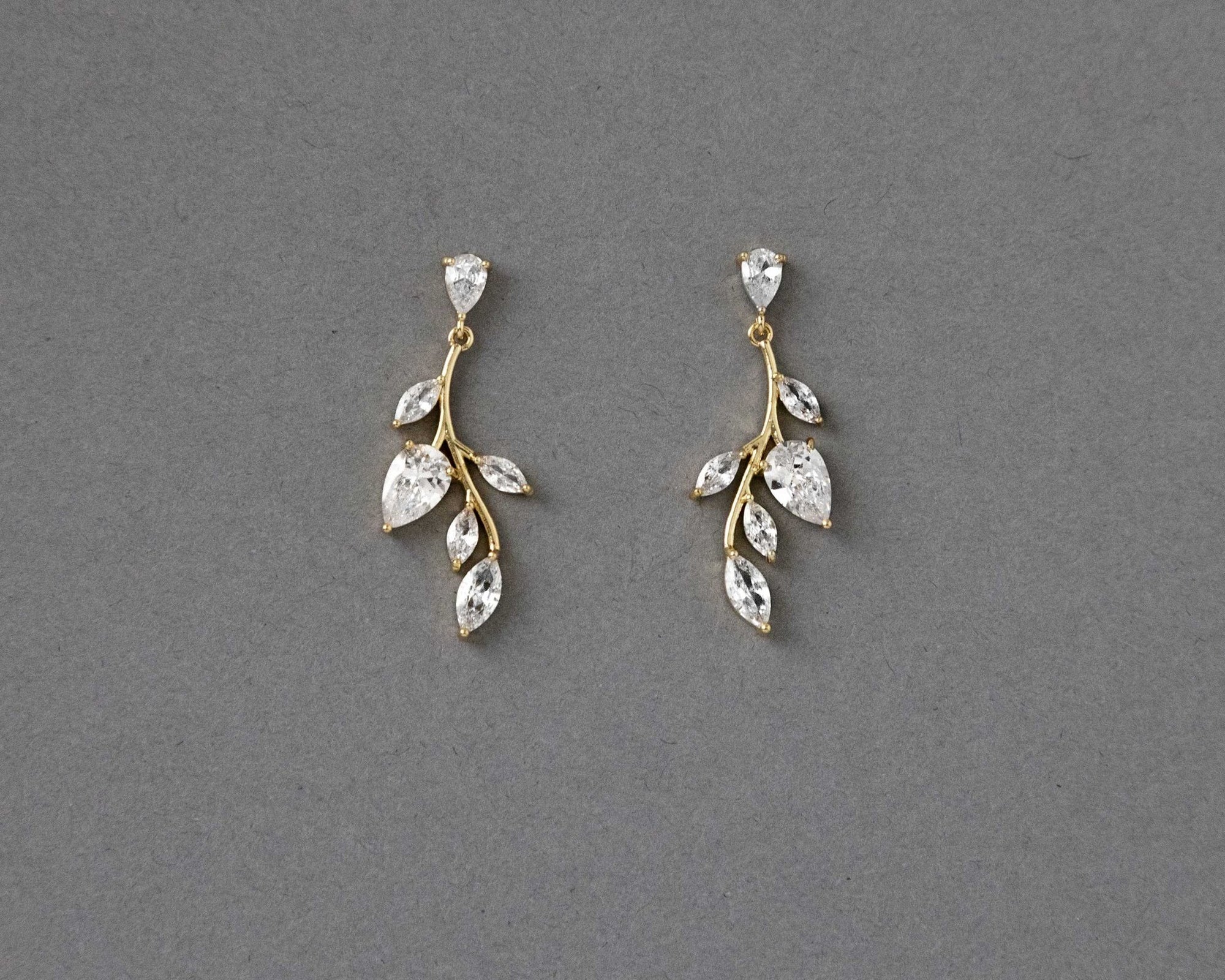 Vine CZ Bridal Earrings - Earrings - Cassandra Lynne