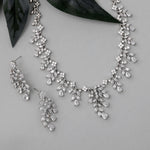 Vine Drops CZ Birdal Necklace Set - Necklace Set - Cassandra Lynne