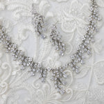 Vine Drops CZ Birdal Necklace Set - Necklace Set - Cassandra Lynne