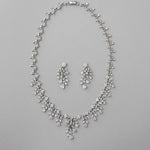 Vine Drops CZ Birdal Necklace Set - Necklace Set - Cassandra Lynne