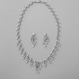 Vine Drops CZ Birdal Necklace Set - Necklace Set - Cassandra Lynne