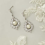 Vintage Pearl Drop Bridal Earrings - Earrings - Cassandra Lynne