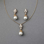 Vintage Inspired Pearl Pendant Necklace Set - Pendant - Cassandra Lynne