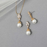 Vintage Inspired Pearl Pendant Necklace Set - Pendant - Cassandra Lynne