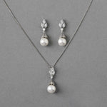 Vintage Inspired Pearl Pendant Necklace Set - Pendant - Cassandra Lynne