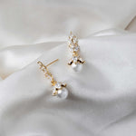 Vintage Style Pearl Drop CZ Bridal Earrings - earrings - Cassandra Lynne