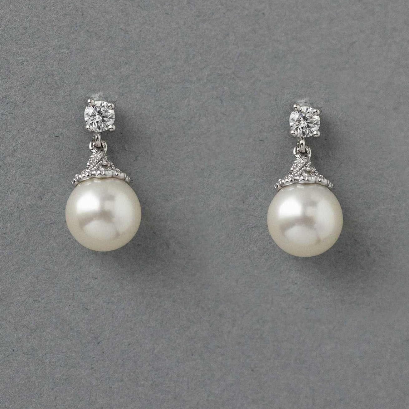 Vintage Styled Ivory Pearl Drop Earrings - Earrings - Cassandra Lynne
