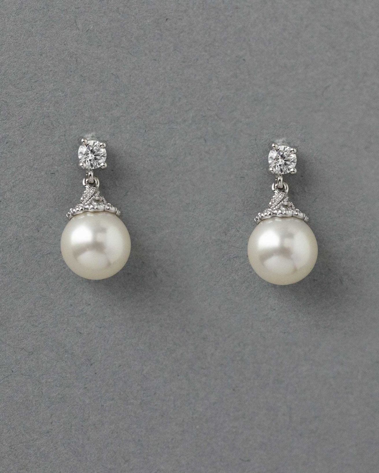 Vintage Styled Ivory Pearl Drop Earrings - Earrings - Cassandra Lynne