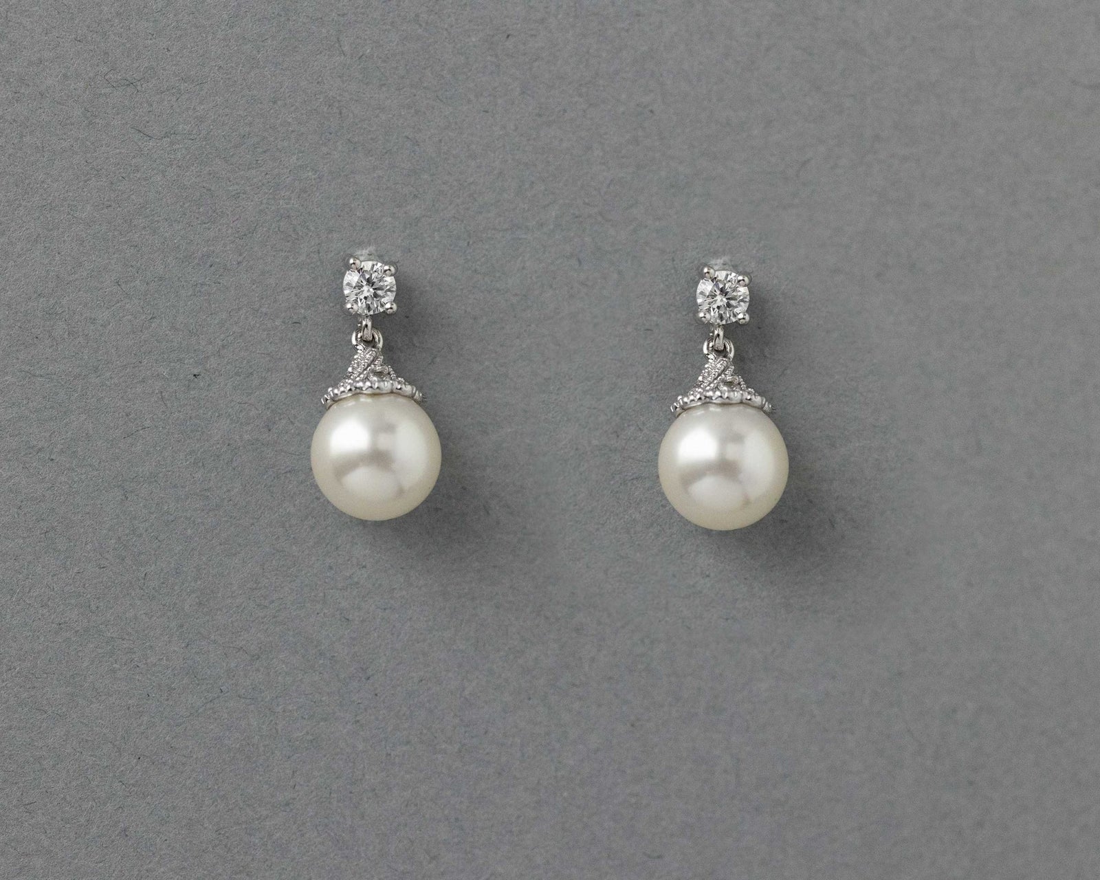 Vintage Styled Ivory Pearl Drop Earrings - Earrings - Cassandra Lynne