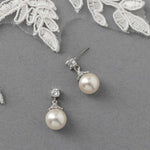 Vintage Styled Ivory Pearl Drop Earrings - Earrings - Cassandra Lynne