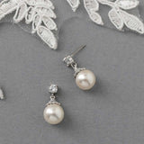 Vintage Styled Ivory Pearl Drop Earrings - Earrings - Cassandra Lynne