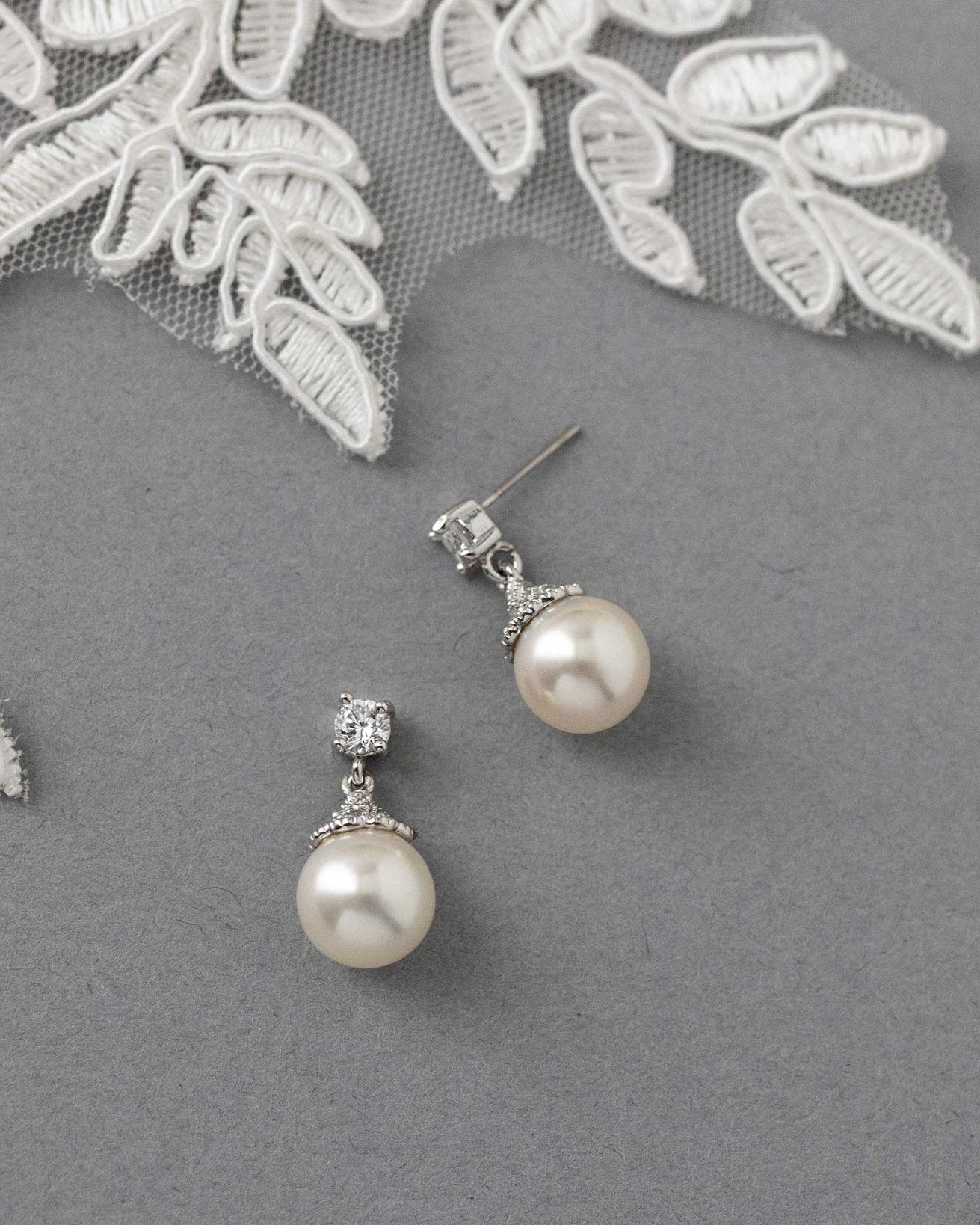 Vintage Styled Ivory Pearl Drop Earrings - Earrings - Cassandra Lynne