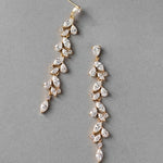 Pair of imitation diamond earrings gold plated Cassandra Lynne