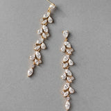Pair of imitation diamond earrings gold plated Cassandra Lynne
