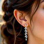 CZ Bridal Earrings With Pear and Marquise Jewels - Cassandra Lynne