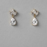 Wedding Earrings with CZ Pear Drop - Earrings - Cassandra Lynne
