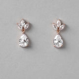 Wedding Earrings with CZ Pear Drop - Earrings - Cassandra Lynne