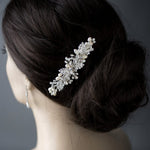 Wedding Hair Barrette with Ivory Pearls - Hair Clips - Cassandra Lynne