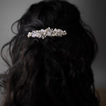 Wedding Hair Barrette with Ivory Pearls - Hair Clips - Cassandra Lynne