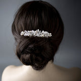 Wedding Hair Barrette with Ivory Pearls - Hair Clips - Cassandra Lynne