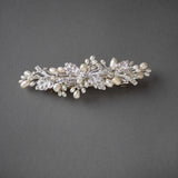 Wedding Hair Barrette with Ivory Pearls - Hair Clips - Cassandra Lynne