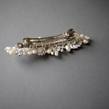 Wedding Hair Barrette with Ivory Pearls - Hair Clips - Cassandra Lynne