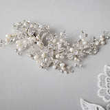 Wedding Hair Clip of Crystal Flowers and Pearls - Hair Clips - Cassandra Lynne