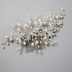 Wedding Hair Comb of Marquise Flowers and Pearls - Hair Comb - Cassandra Lynne
